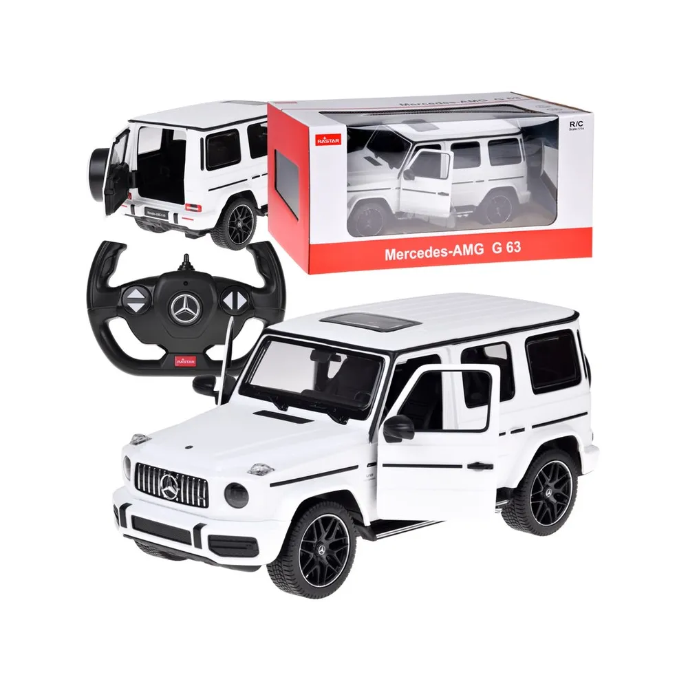 Model Mercedes AMG G63 zdalnie sterowany widok z boku na biały tle