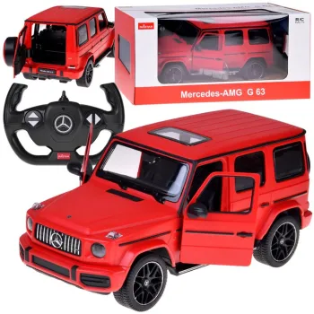 Zdalnie sterowany model Mercedes AMG G63 w skali 1:14 na białym tle