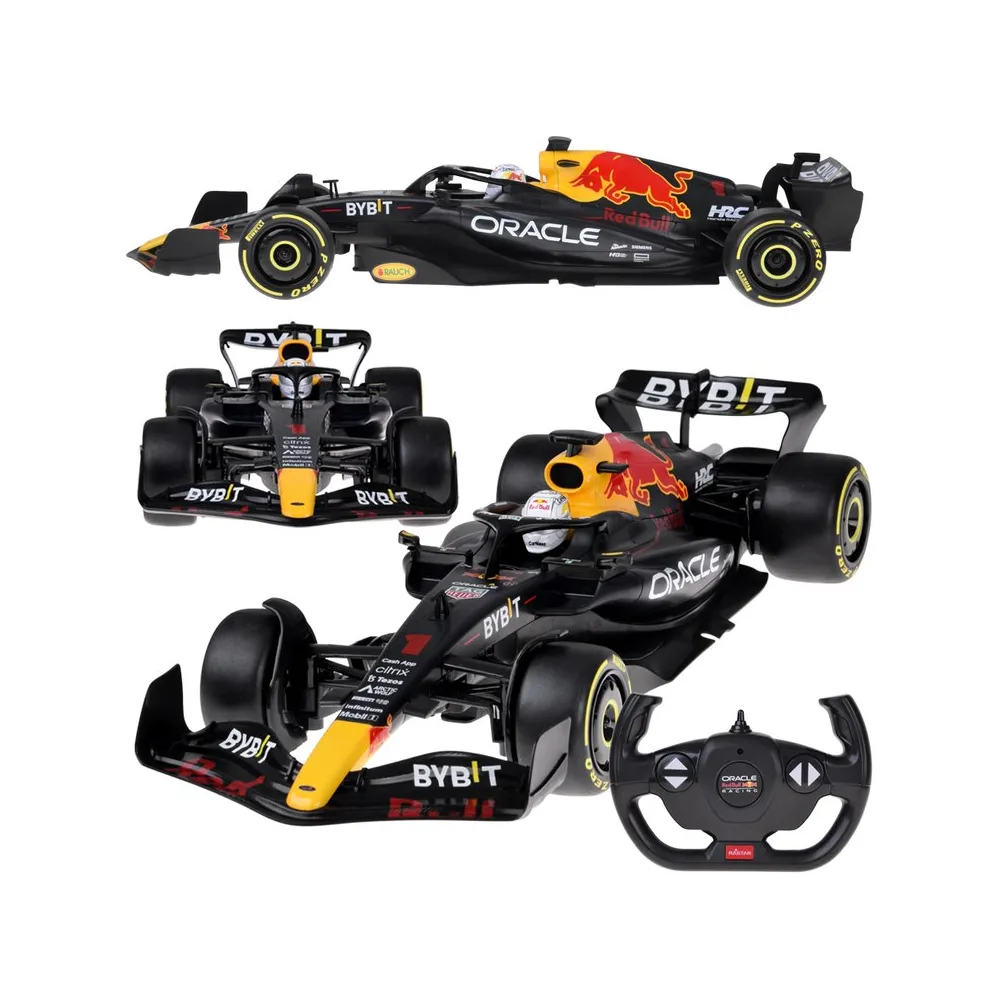 Zdalnie sterowany bolid RB18 F1 Red Bull Racing w skali 1:12 na białym tle