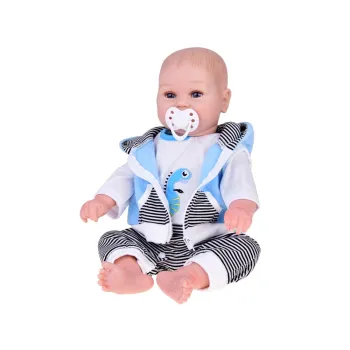 Realistyczna Lalka Chłopiec 50cm Uroczy bobas gaworzy śmieje sie ZA5357