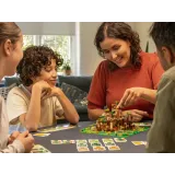 Elementy zestawu: karty, klocki, plansze oraz planszetki graczy