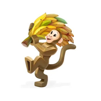 Gotowa konstrukcja schodów i dekoracji do Małpiego Pałacu LEGO