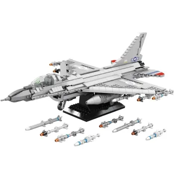 Reobrix Klocki konstrukcyjne samolot myśliwiec F16 1337ele ZA5801