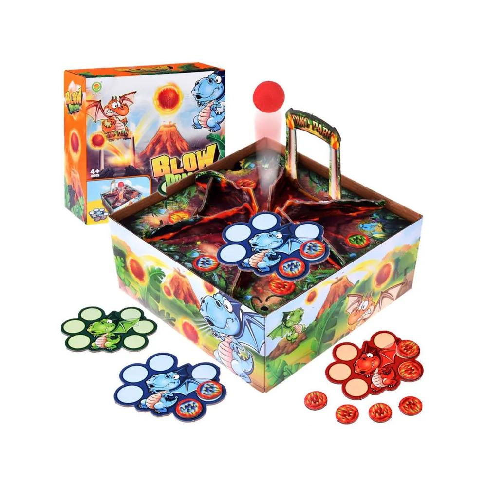 Rodzinna gra zręcznościowa Smoczy Wulkan na planszy ze żetonami