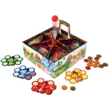 Zestaw elementów do gry Smoczy Wulkan rozłożony na stole