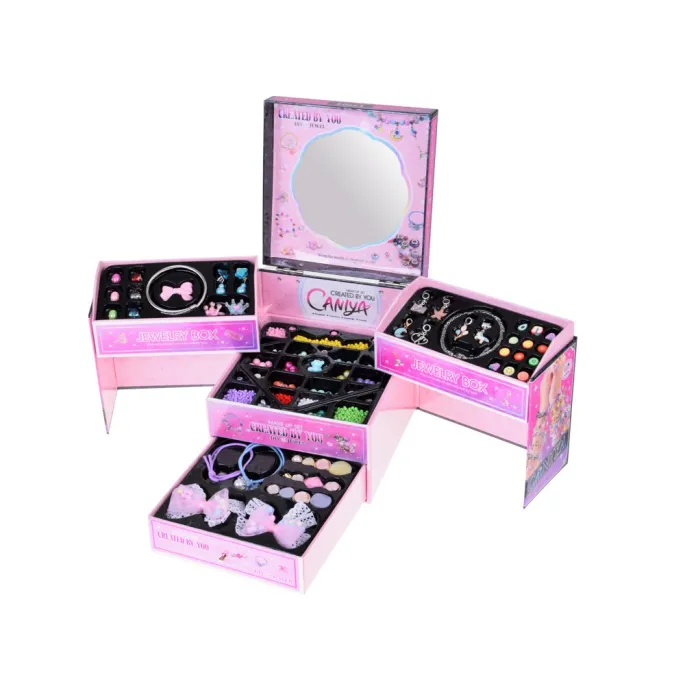 komplet kolorowych koralików do tworzenia biżuterii