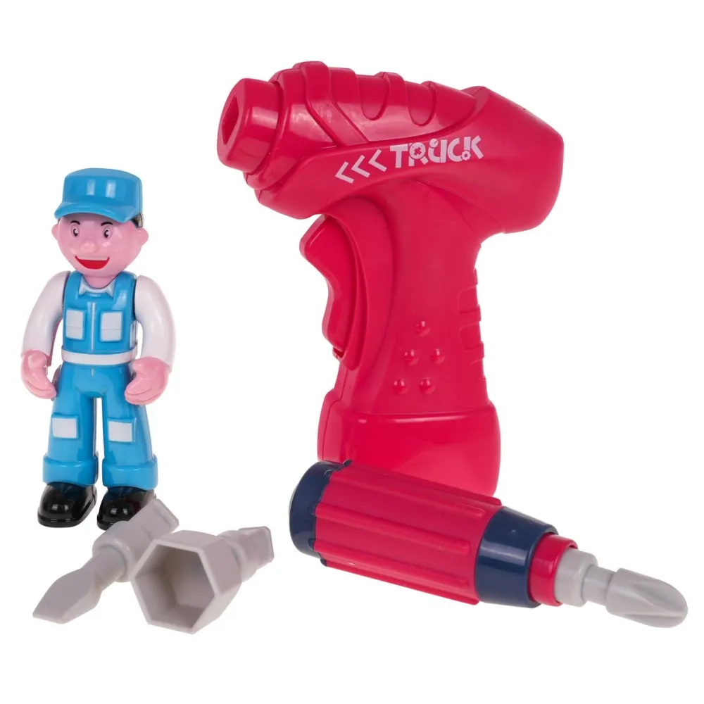 zbliżenie na kolorowe detale koparki dla dzieci