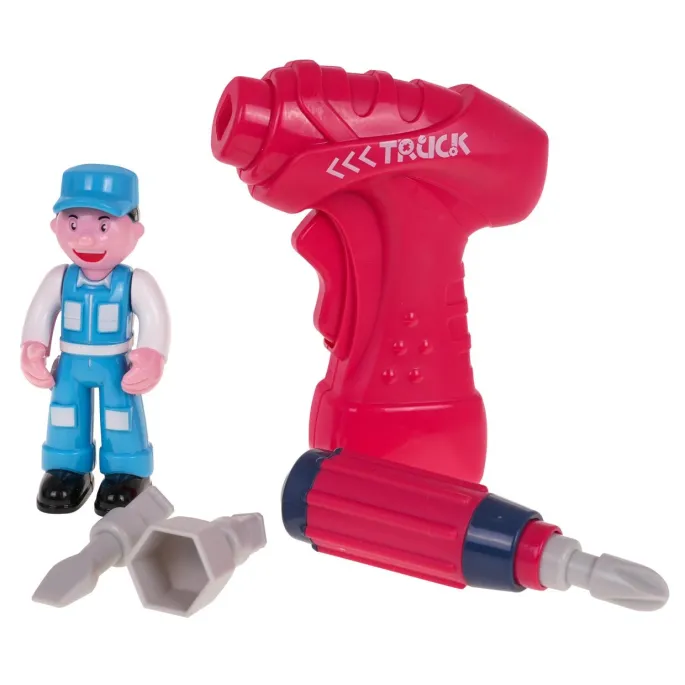 zbliżenie na kolorowe detale koparki dla dzieci