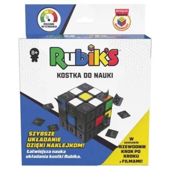 Rubik's Kostka do nauki z widocznymi ponumerowanymi naklejkami na ściankach