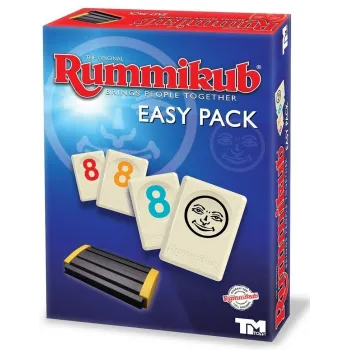 Rummikub Easy Pack – kompaktowa gra planszowa z pojemnikiem na płytki