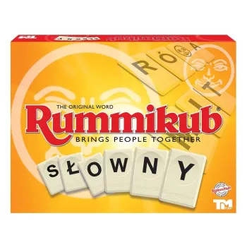 Rummikub Słowny – zestaw do gry z tabliczkami liter i stojakami