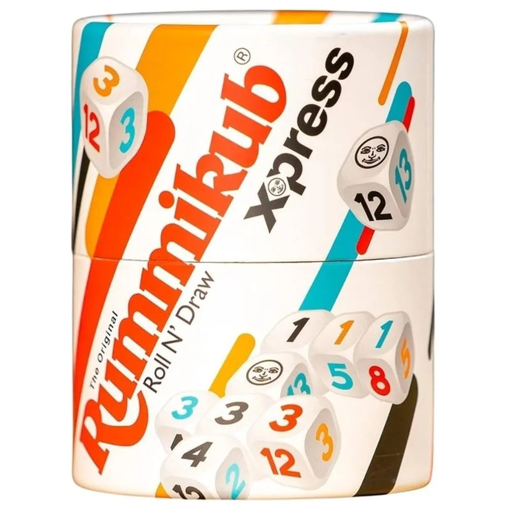 Opakowanie gry Rummikub Xpress w wersji kompaktowej przygotowane do rozgrywki