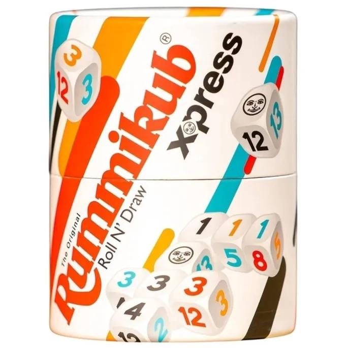 Opakowanie gry Rummikub Xpress w wersji kompaktowej przygotowane do rozgrywki