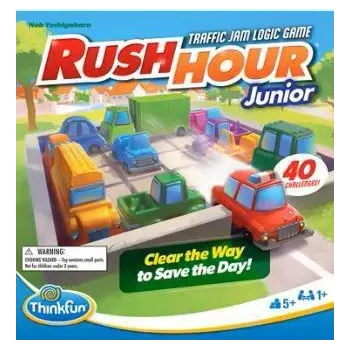 Rush Hour Junior gra planszowa z kolorowymi samochodzikami na tle parkingu