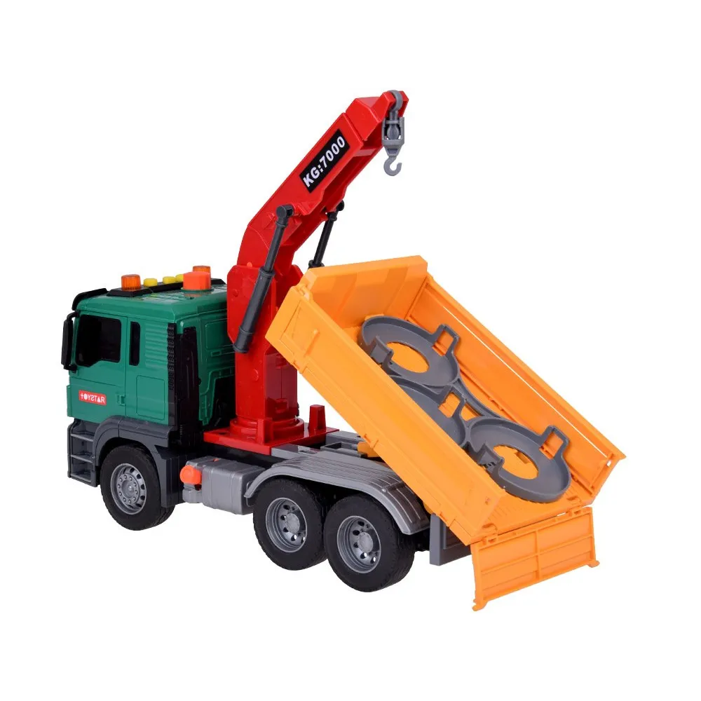 Wywrotka śmieciarki pokazująca mechanizm zsuwania załadunku