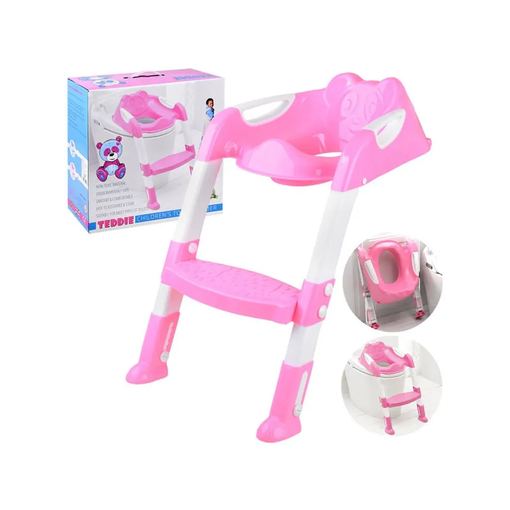 schodki z nakładką do toalety dla dzieci w przyjemnej kolorystyce