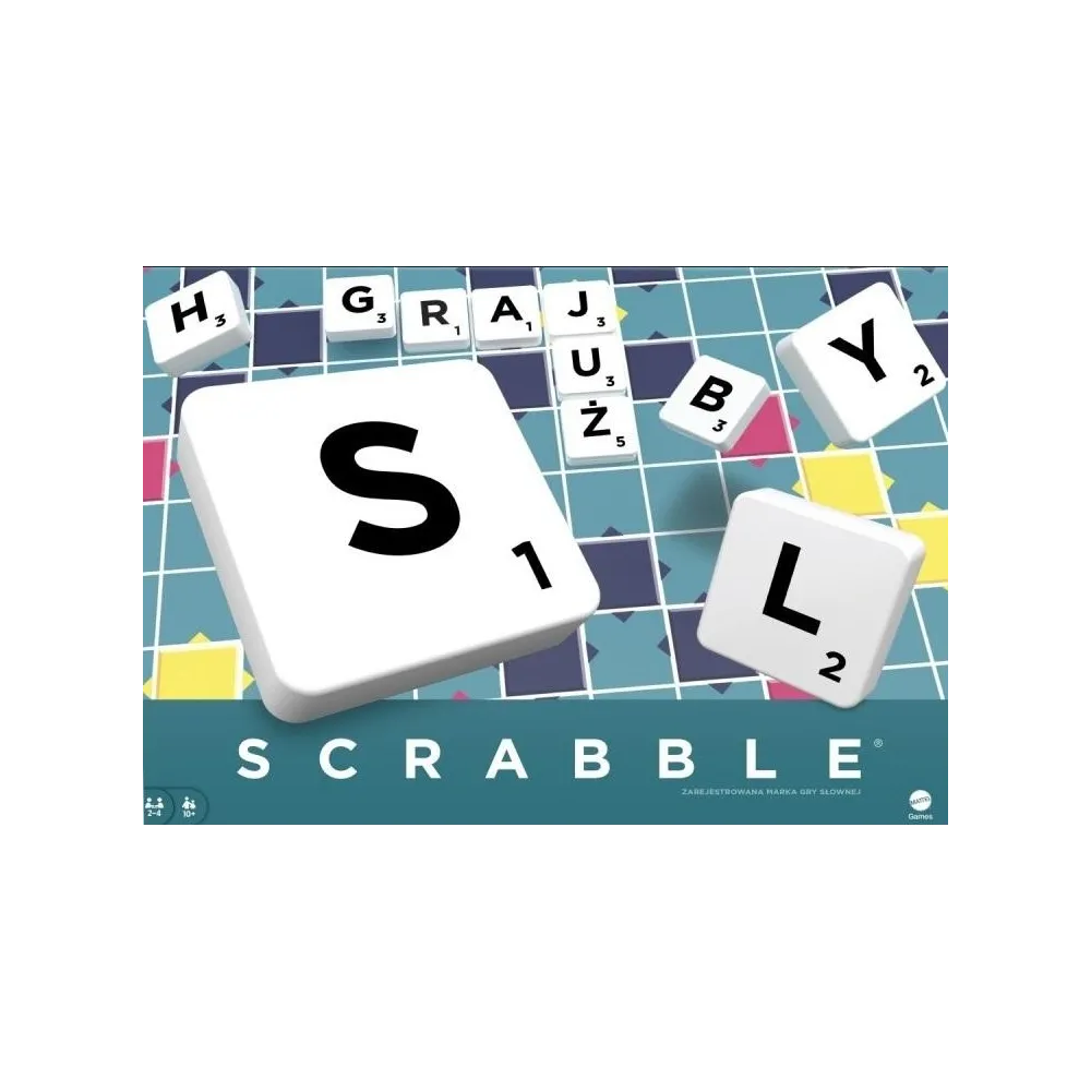 plansza scrabble original z płytkami liter podczas rozgrywki