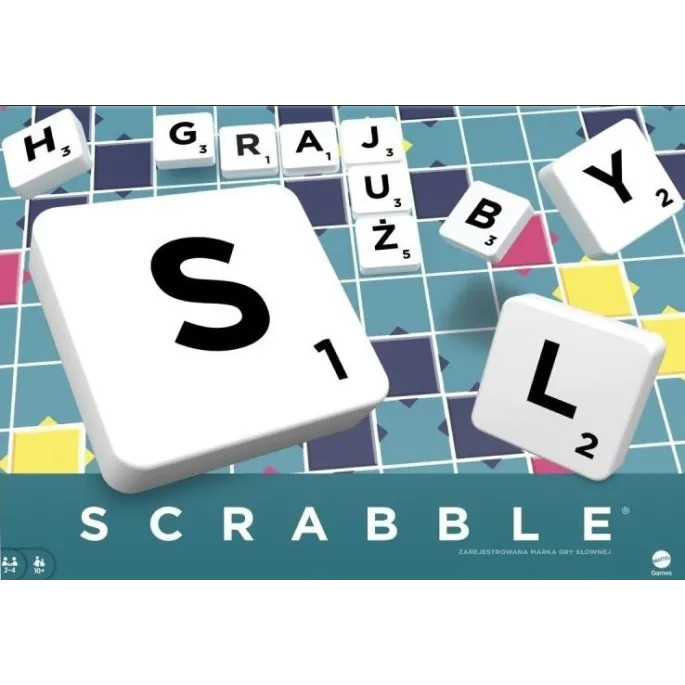 plansza scrabble original z płytkami liter podczas rozgrywki
