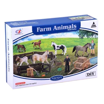 zabawka zestaw farma wraz z akcesoriami do opieki nad zwierzętami