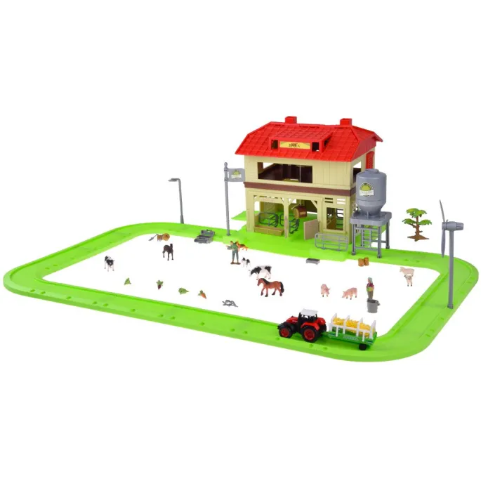 Ruchoma korbka w stodole do podnoszenia pasz na farmie