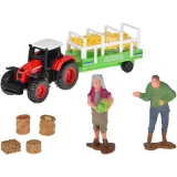 Akcesoria takie jak łopata, motyka czy skrzynia rozłożone przy stodole