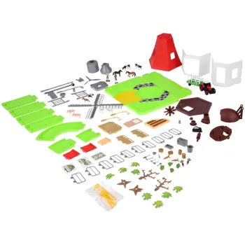 SERIA ZWIERZĘTA FARMA Zestaw WIATRAK młyn 101ele figurki ZA5688