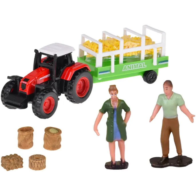 ogród warzywny wraz z drzewkami i dodatkowymi akcesoriami farmy