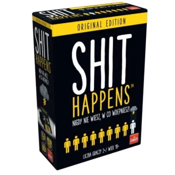 Gra Shit Happens, widok opakowania z kartami i ilustracjami