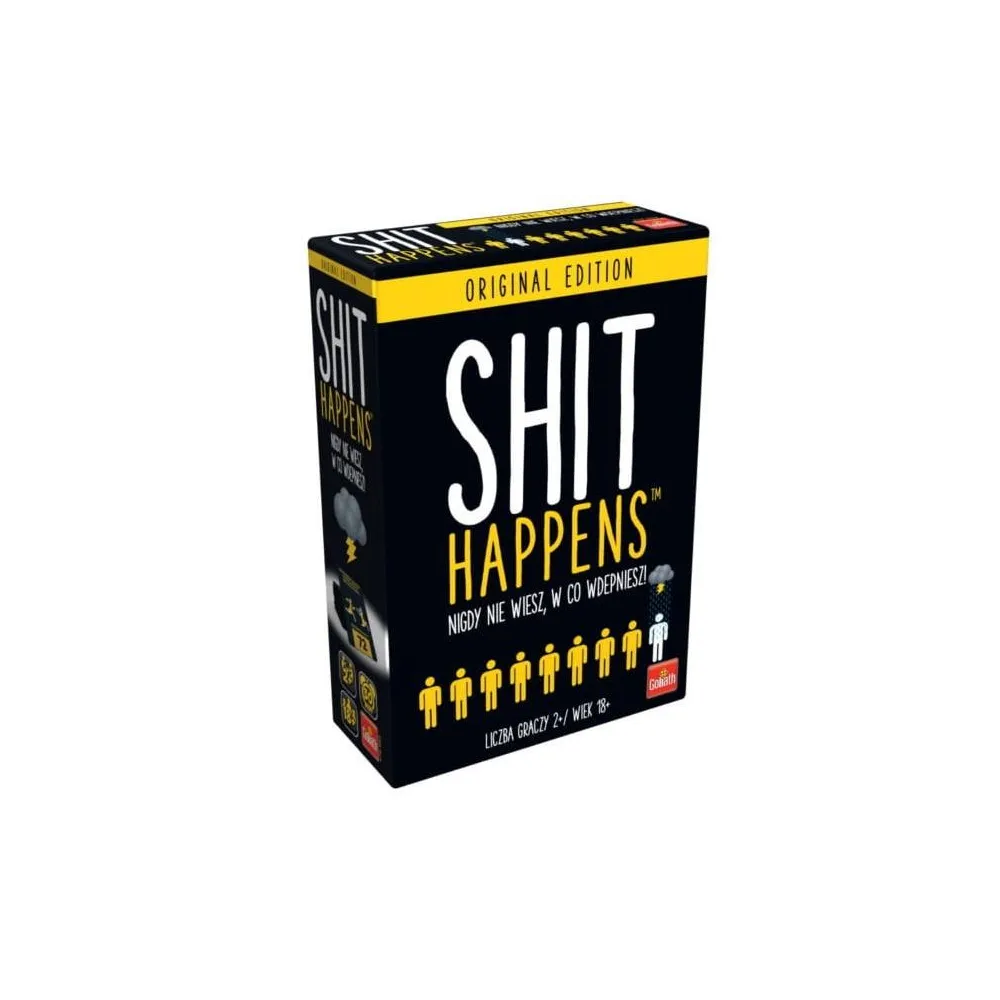 Gra Shit Happens, widok opakowania z kartami i ilustracjami