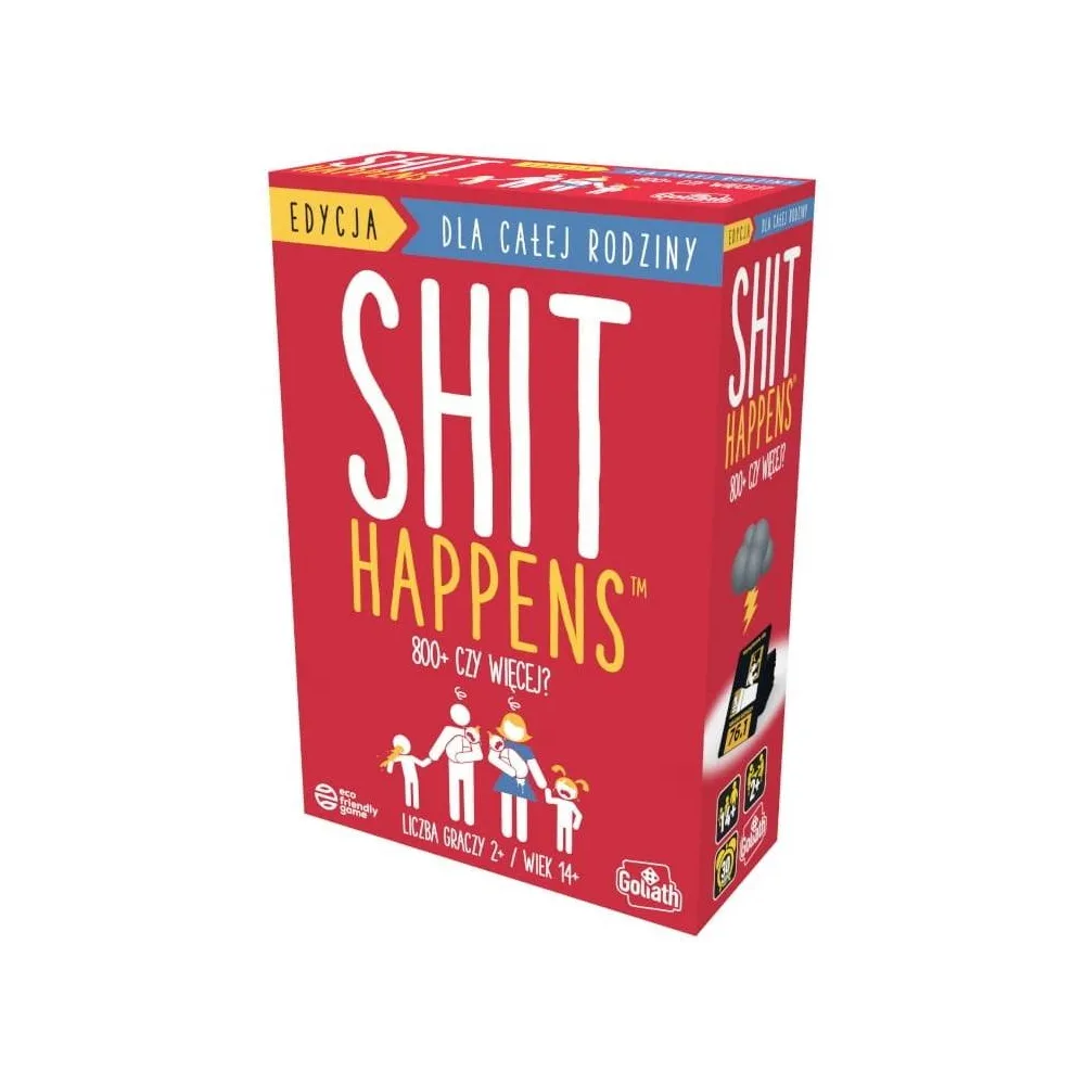 Gra karciana Shit Happens Grunt to rodzinka z ilustracjami wyzwań rodzicielskich