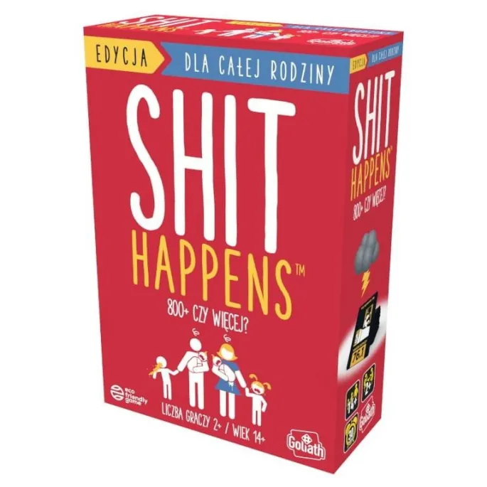 Gra karciana Shit Happens Grunt to rodzinka z ilustracjami wyzwań rodzicielskich