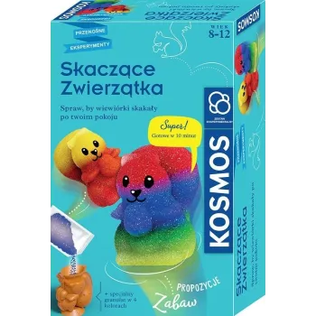 skaczące zwierzątka – kolorowe figurki granulatowe z zestawu kreatywnego