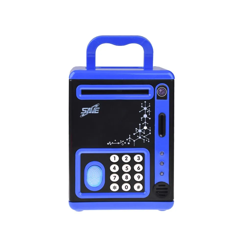 Widok skarbonki sejf z funkcją czytnika linii papilarnych