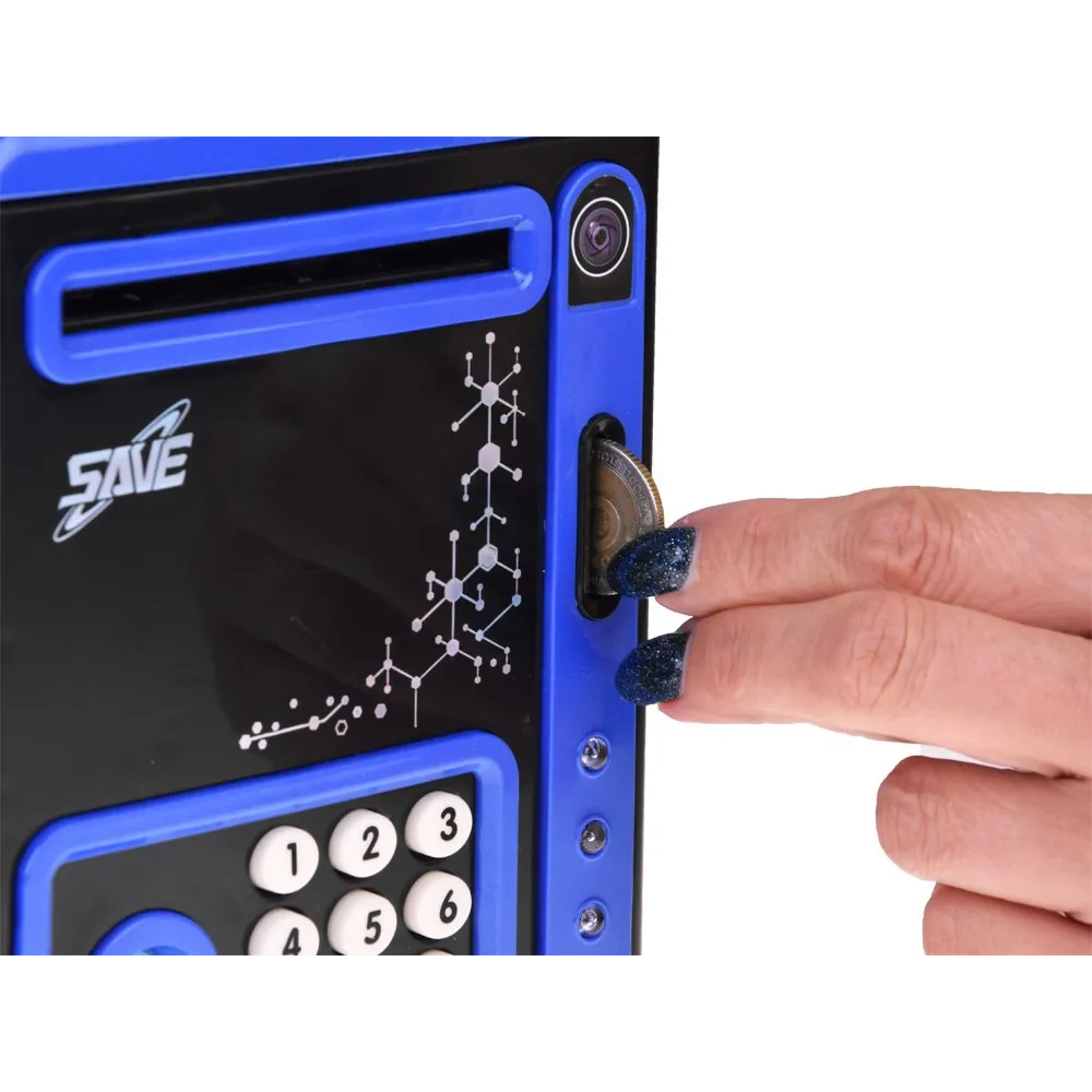 Skarbonka sejf bankomat z zestawem zabawkowych banknotów