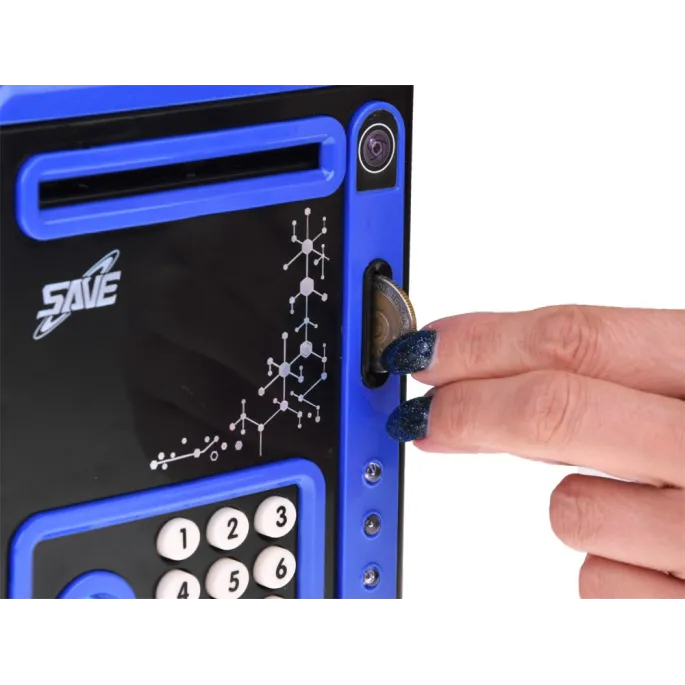 Skarbonka sejf bankomat z zestawem zabawkowych banknotów