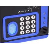 Skarbonka sejf bankomat ustawiona na biurku dziecięcym