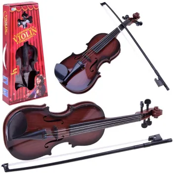 skrzypce dla małego wirtuoza na białym tle, realistyczny wygląd drewna