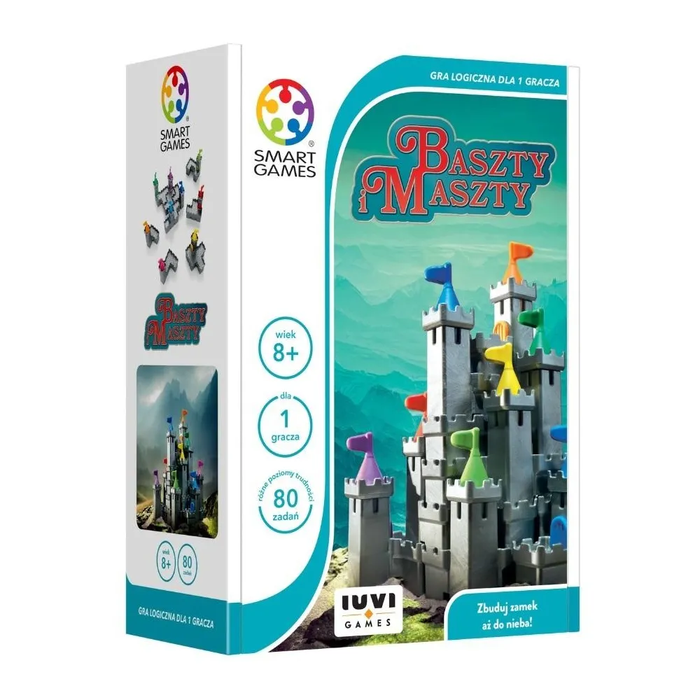 Plansza gry Smart Games Baszty i Maszty z kolorowymi elementami zamku