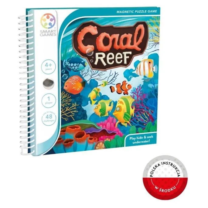 magnetyczna gra logiczna Smart Games Coral Reef ze zwierzętami rafy