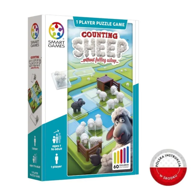 Gra planszowa Smart Games Counting Sheep z zestawem płytek i planszą