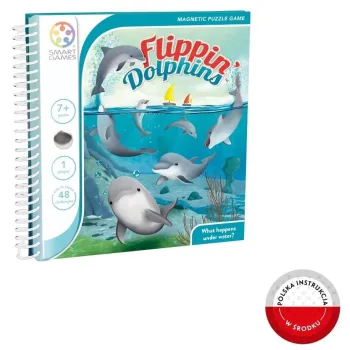 Magnetyczna gra logiczna Flippin' Dolphins z elementami w kształcie delfinów