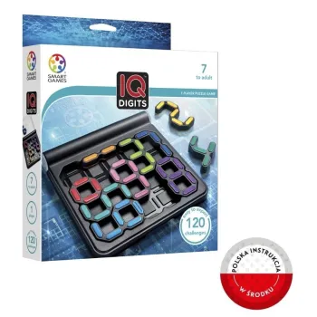 Gra logiczna Smart Games IQ Digits z kolorowymi elementami i planszą