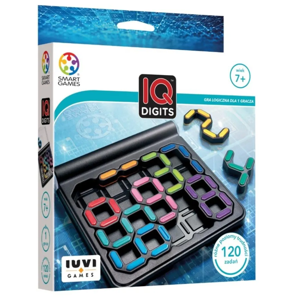 Smart Games IQ Digits PL – widok gry z elementami cyfr na planszy