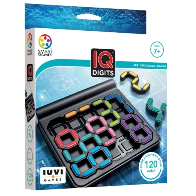 Smart Games IQ Digits PL – widok gry z elementami cyfr na planszy