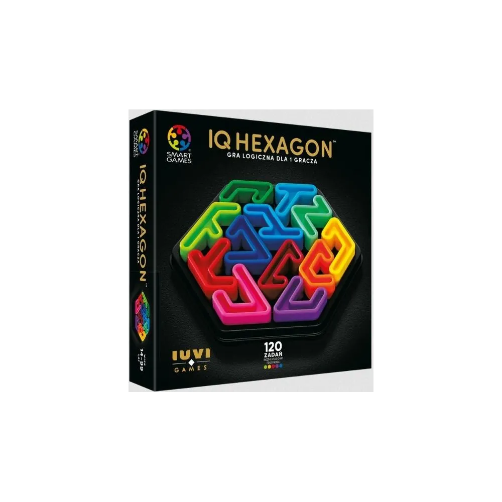 Gra IQ Hexagon Deluxe na sześciokątnej planszy z miękkimi elementami