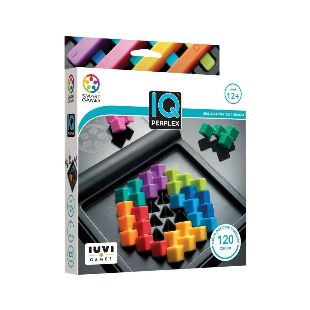 Gra Smart Games IQ Perplex (PL) z elementami układanki i planszą w zestawie