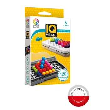 Smart Games IQ Puzzler Pro z kolorowymi elementami układanki na planszy