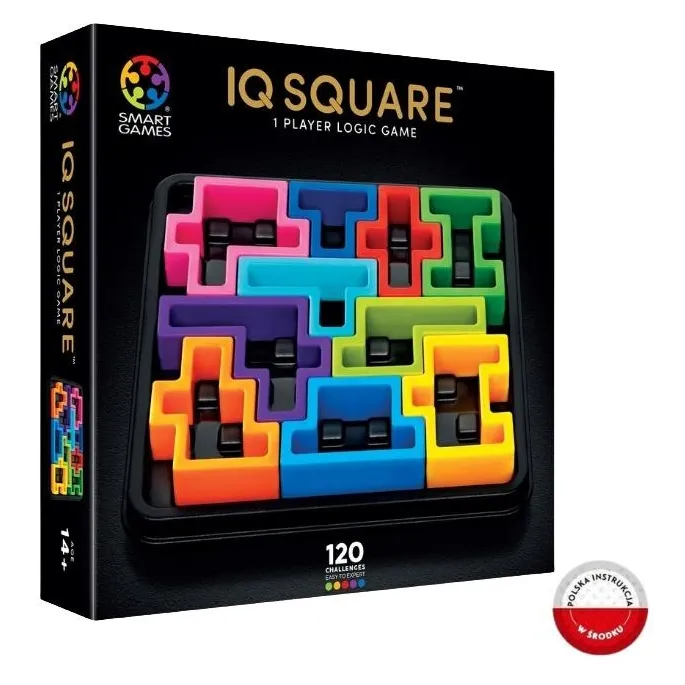 Smart Games IQ Square Deluxe – widok planszy z kolorowymi elementami