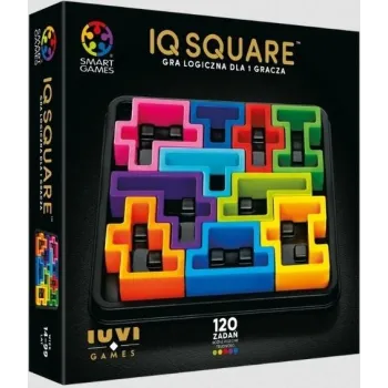 Plansza IQ Square Deluxe z kolorowymi elementami gotowa do gry