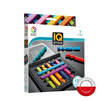 Gra logiczna Smart Games IQ STIXX z kolorowymi patyczkami na planszy